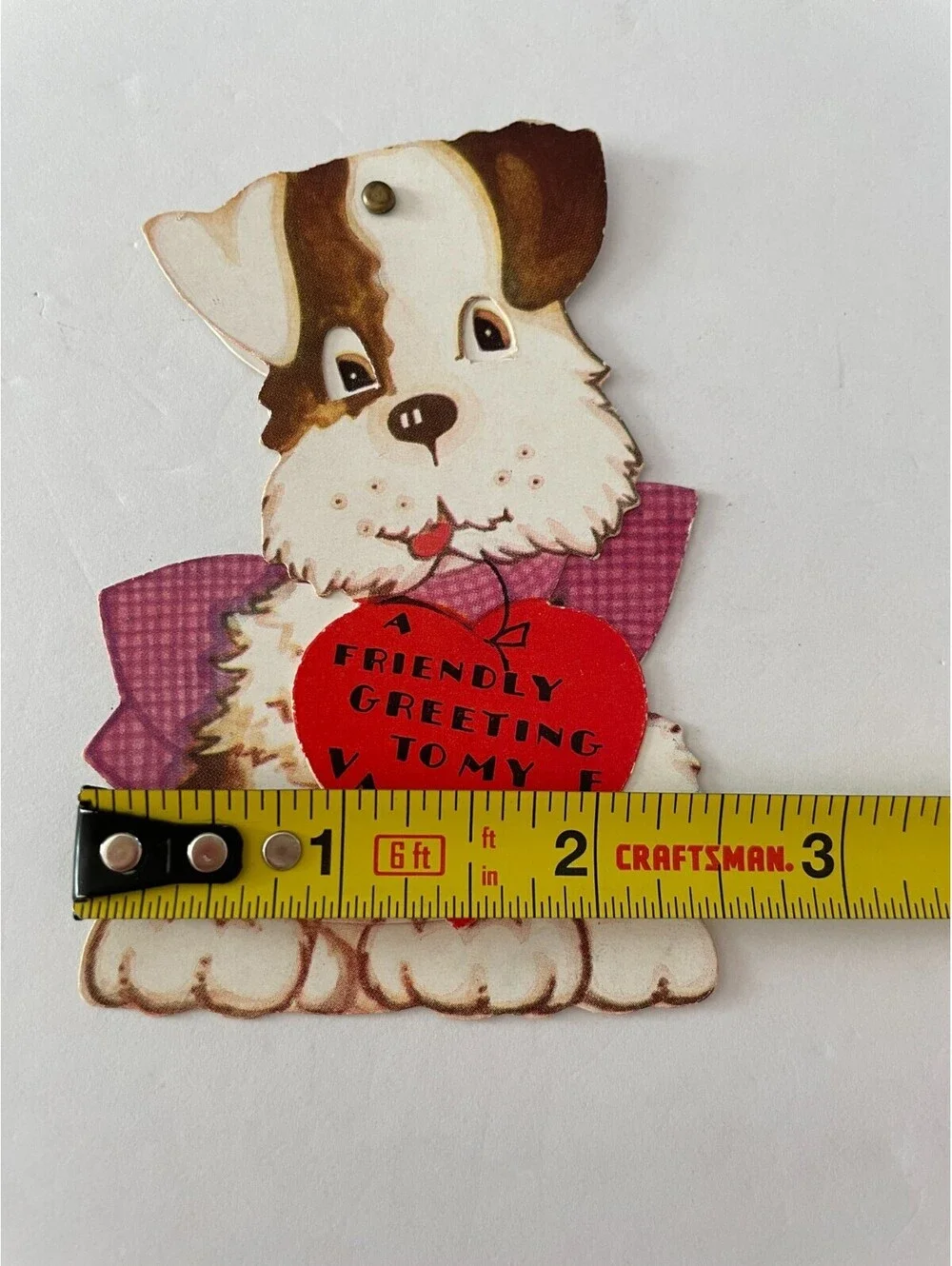 Valentine Greeting Card Dog With Heart Valentine's Card Movable